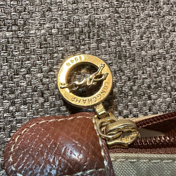 Longchamp mini Elegant Tan and Green Tote Bag - Picture 14 of 14